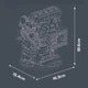 Конструктор двигатель Mitsubishi 4G63T Turbocharged Inline-Four Engine L4 Mould King 10235 моторизованный детский мотор, 811 деталей (10235) - изображение 3