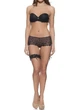 Кружевной комплект белья с push-up (бюстгальтер, трусики, подвязка) Selene 65B, S черный (14001) - изображение 2