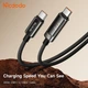 Кабель Mcdodo 240W Cab Vision USB-C to USB-C з OLED-дисплеєм, 5A, PD Fast Charge, нейлонова оплітка, 1.2 м CA-8900 - зображення 3