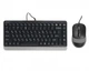 Клавиатура и мышь A4Tech Fstyler F1110 Grey, проводной набор, USB интерфейс - изображение 1