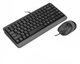 Клавиатура и мышь A4Tech Fstyler F1110 Grey, проводной набор, USB интерфейс - изображение 3