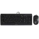 Клавиатура и мышь A4Tech F1512 Black, проводной комплект, интерфейс USB - изображение 1