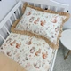 Постельный комплект рюшами в кровать 120х60 см Oh My Kids «Лисички совушки» ранфорс - изображение 2