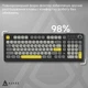 Клавиатура Ajazz AF98 Plus Wireless/Bluetooth/USB UA Black/Grey/Yellow (AF98-PLUS-BGY) - изображение 3