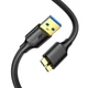 Кабель UGREEN US130 USB 3.0 A Male to Micro USB 3.0 Type B Male Cable 1м (Black) - зображення 2