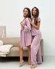 Комплект женский четверка халат футболка шорты штаны Evelyn Collection S-M пудра - изображение 5