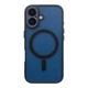 Чохол Premium TPU+PC Magnetic Matte Camera Lens with Magsafe для iPhone 16 Dark Blue - зображення 1