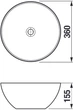 Раковина Jika Astra Ø36 см белая (H8183650001121) - изображение 2