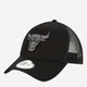 Czapka z daszkiem z siatką New Era Bob Logo 9Forty Trucker Bulls 12523913 One Size Czarna - obraz 1