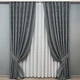 Комплект готовых штор VR-Textil Лен мрамор Pavliani ХО № 1262ш Графитовый 150х280 см 2 шт (33-0106) - изображение 2