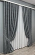Комплект готовых штор VR-Textil Лен мрамор Pavliani ХО № 1262ш Графитовый 150х280 см 2 шт (33-0106) - изображение 3