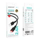 Кабель для заряджання та передачі даних USB Borofone BX110 Premium USB to Lightning 2.4A для швидкого заряджання iPhone, iPad 1метр Black - зображення 3