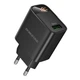 Мережевий Зарядний Пристрій Borofone BA95A 1USB QC 18W Led Display Чорний - изображение 1