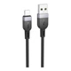 Кабель для заряджання та передачі даних USB Hoco X109 Silicone 2.4A USB to Lightning 3m Black - зображення 2