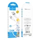 Кабель для заряджання та передачі даних USB Hoco X109 Silicone 2.4A USB to Lightning 1m White - зображення 3