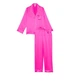 Сатинова піжама Victoria's Secret (сорочка+штани) Рожева сатин Satin Long Pajama Set XS - изображение 3