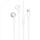 Наушники вкладыши HOCO M115, Type-C, с микрофоном, Hi-Fi стерео звук, 1.2 м, белые - изображение 1