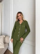 Піжама жіноча трійка сорочка майка штани Rebecca Collection L-XL зелений - зображення 3