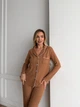 Пижама женская тройка рубашка майка штаны Rebecca Collection L-XL коричневый - изображение 3