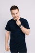 Футболка універсальна бавовна 100% ТЕМНО-СИНІЙ, р.9XL - изображение 4