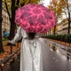 Жіноча парасолька Fulton L346 Photo Rose Red — Повний автомат, 8 спиць, принт "Червоні троянди" (Велика Британія) - зображення 8
