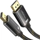 Кабель KabelDirekt Displayport v2.1 16K@60Hz, 8K@120Hz, 4K@240Hz 80Gbps 1.8м чорний (2329) - зображення 1