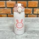 Детский термос-термокружка с трубочкой Rabbit 350 мл Розовый для школы из нержавеющей стали - изображение 1