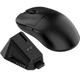 Миша бездротова Ajazz AJ159P MC, Black, Bluetooth / USB 2.4GHz / Type-C, оптична (сенсор PixArt PAW3311), до 12000 dpi, перемикачі Huano, 6 кнопок, 400 mAh, магнітна зарядна база, кабель 1.5 м, радіус дії до 10 м - изображение 2