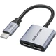 Перехідник Cabletime USB Type-C (M) - x2 Type-C (F) PD60W, 0.15м (CPA2G) - изображение 1