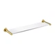 Поличка настінна одноярусна латунна 55х4,2 см Omnires Modern Project brushed brass MP60930BSB (00140438) - зображення 1