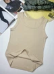 Жіноча майка термо на флісі в рубчик Lavolle L-XL (48-50) Бежевий - изображение 1