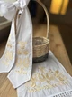 Комплект великодній з вишивкою (рушник+бант) vishivano4ka 08.1+09.1 білий - зображення 1