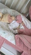 Зайчик антиколіковий з багаторазовою сольовою грілочкою, тепла заспокоююча м’яка велюрова іграшка для сну, комфортер темно-пудровий, 100% бавовна - зображення 2