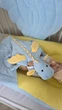 Кокон з крилами Chickabiddy, двосторонній зима-літо, синій бавовняний велюр та жовтий однотон, 100% бавовна, позиціонер гніздечко для новонароджених, 90х52 см - зображення 11
