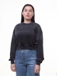 Стильный укороченный женский свитшот серый Oversize S-L - изображение 4
