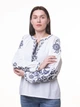 Елегантна жіноча біла вишиванка з витонченим орнаментом L - зображення 3