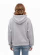 Стильное женское худи серого цвета со стразами Oversize S-XL - изображение 3