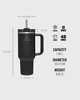 Термокружка Stanley Quencher H2.0 Tumbler из нержавеющей стали 1,18 л Black - зображення 2