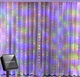 Светодиодная солнечная гирлянда-завеса для дома и улицы 3*3 метра 300 LED разноцветная - изображение 1