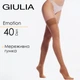 Чулки на силиконовой резинке Giulia EMOTION 40 1/2 Beige-light bronze, классические женские чулки, капроновые - изображение 1