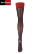 Чулки со швом на силиконовой резинке Giulia CHIC 20 calze 1/2 Multicolor-nero/rosso, капроновые с кружевной резинкой, тонкие - изображение 2