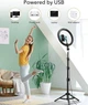 Кільцева LED лампа ESR 10", 25см з триногою та тримачем для телефону, світло для відео стрімінгу, фото макіяжу - зображення 5