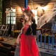 Костюм платье вампира чёртика для девочек красное, комплект на Хэллоуин обруч с рожками наклейки на 105-115 см - изображение 5