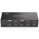 KVM-переключатель HDMI на 2 монитора TJCXELE, для 2 ПК, 2 ноутбука, 4K 30Гц, с USB 2.0, док-станция с пультом - изображение 1