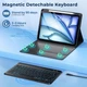 Клавіатурний чохол для iPad Pro 12.9" (6/5/4 покоління) сумісний з iPad Air 13 M2 бездротовий підсвітка 7 кольорів тримач стилуса - зображення 4