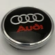 Колпачок с логотипом Audi 60 мм 56 мм ауди Чёрно-красный заглушка ауди - изображение 2