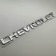 Знак шильдик емблема табличка задня для Chevrolet на багажник 195 мм 20 мм шевроле хром - зображення 1