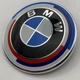 Значок BMW Эмблема БМВ на капот и багажник 51148132375 74 мм Юбилейная 50 лет Years performance M power. - изображение 1