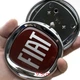 Емблема значок на капот Fiat Фіат 95 мм червоний хром - зображення 4