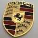Знак Porsche 67 мм 51 мм метал порше емблема широкик золото на капот багажник 9965592110 - зображення 3